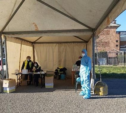 La postazione alla palestra di Ponticelli 1